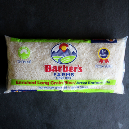 24 pounds Barber's Farm Enriched Long Gain Rice 1 LB Packages